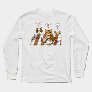 Cats and the table Long Sleeve T-Shirt